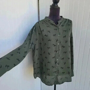 Faded Glory Woman Sz XXL (20) Zebra Print Boho Tunic Style Feminine Casual Work